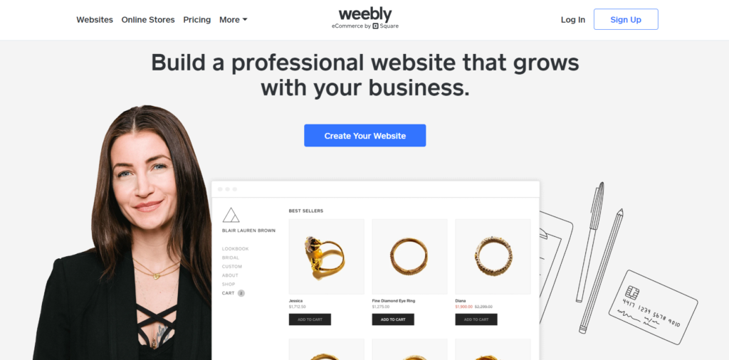 Weebly website page builder